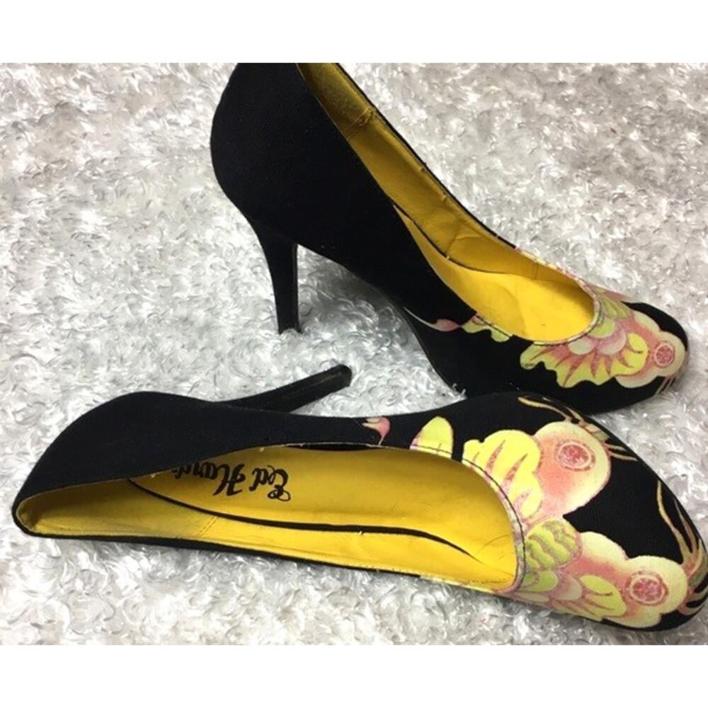 Ed Hardy Sz 6 Women's Amma Heels Pinup Stilettos Unworn - Picture 3 of 4